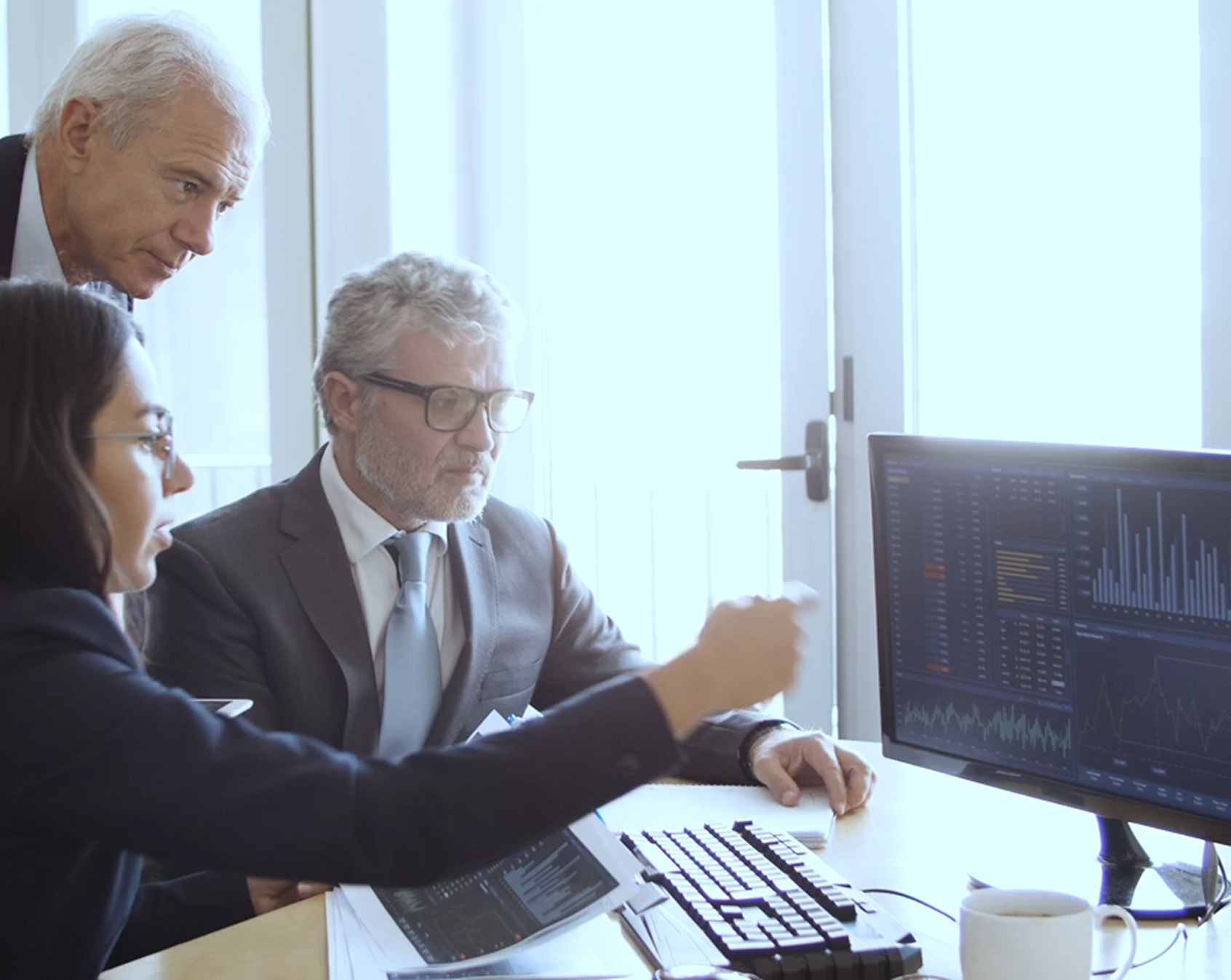 Business professionals in meeting