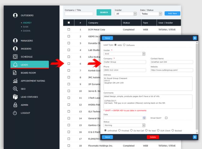 calendars and appointment management