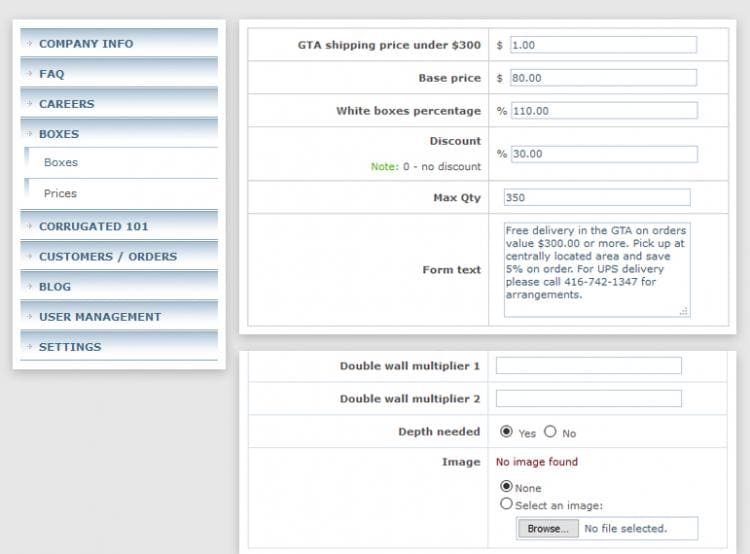 Quantity Discounts with Box Configurator